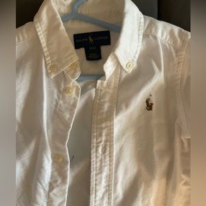 Polo-Ralph Lauren Toddler Boys Size 3 White Button Down shirt